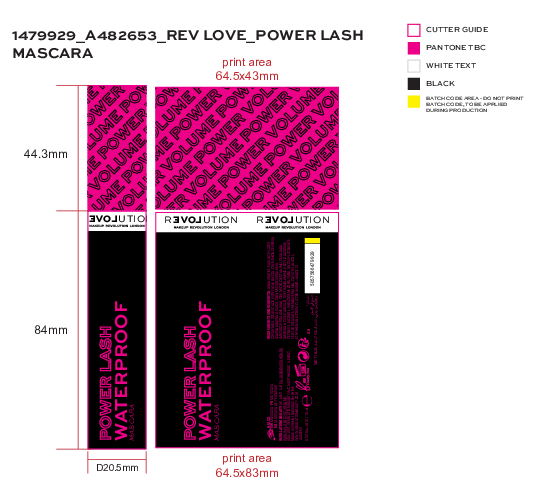 Revolution Relove Power Lash Waterproof Volume Mascara