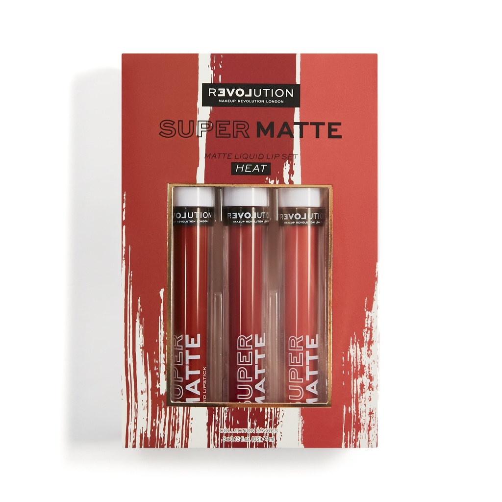 Revolution Relove Supermatte Liquid Lip Set Heat