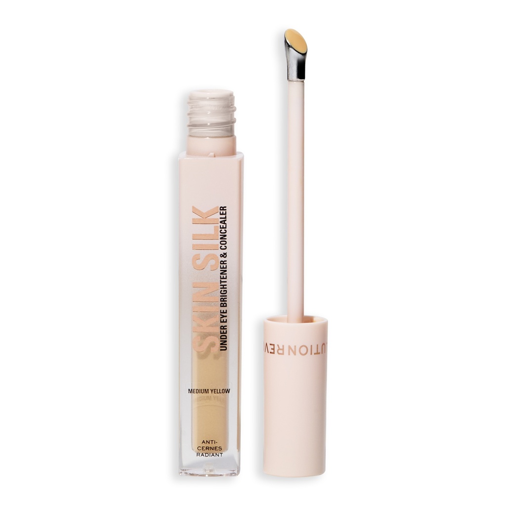 Revolution Skin Silk Serum Under Eye Brightener & Concealer Medium Yellow