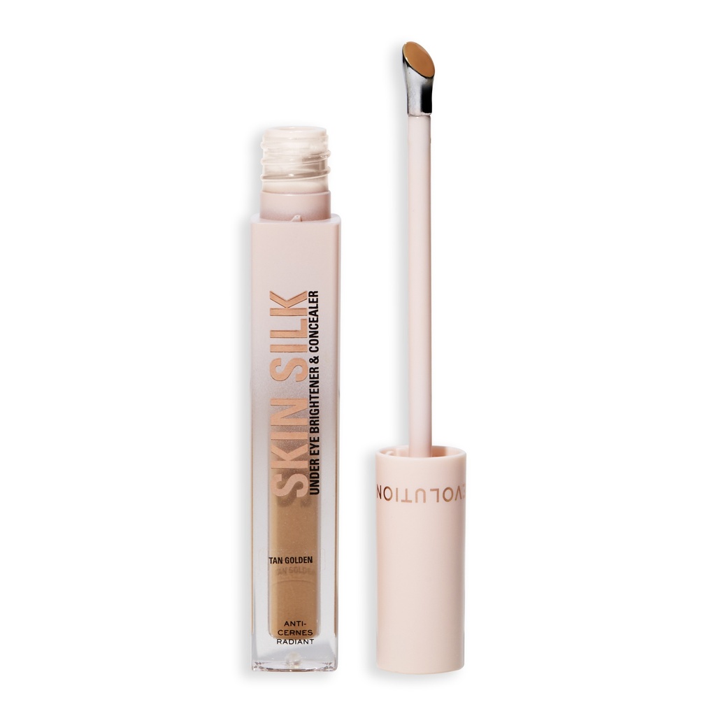 Revolution Skin Silk Serum Under Eye Brightener & Concealer Tan Golden