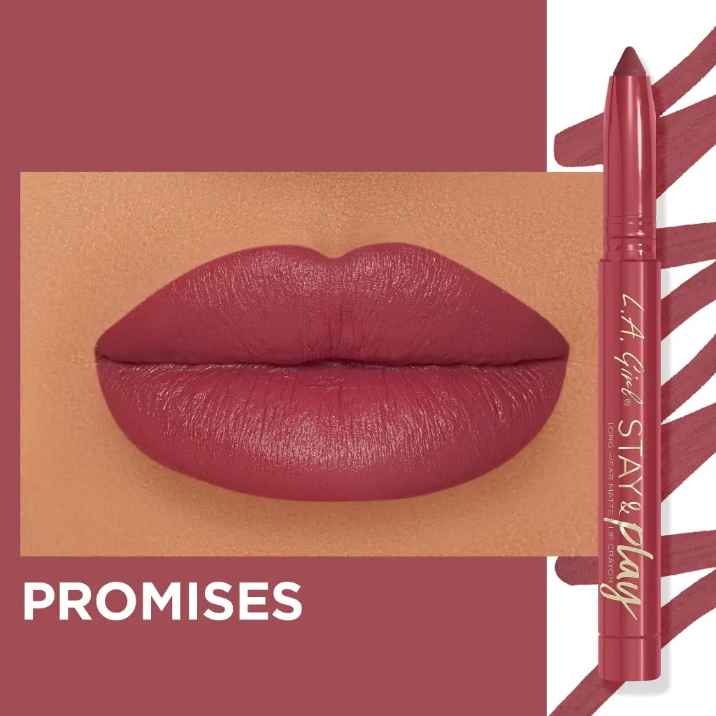 L.A. Girl Stay & Play Matte Lip Crayon Promises