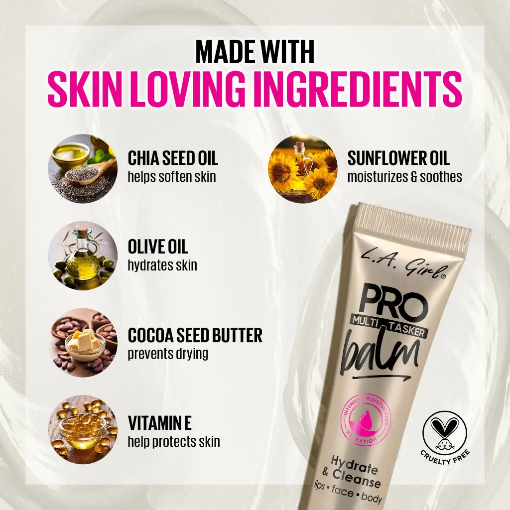 L.A. Girl Clean Hydrate & Set Pro Balm For Everywhere Lips Face And Body    