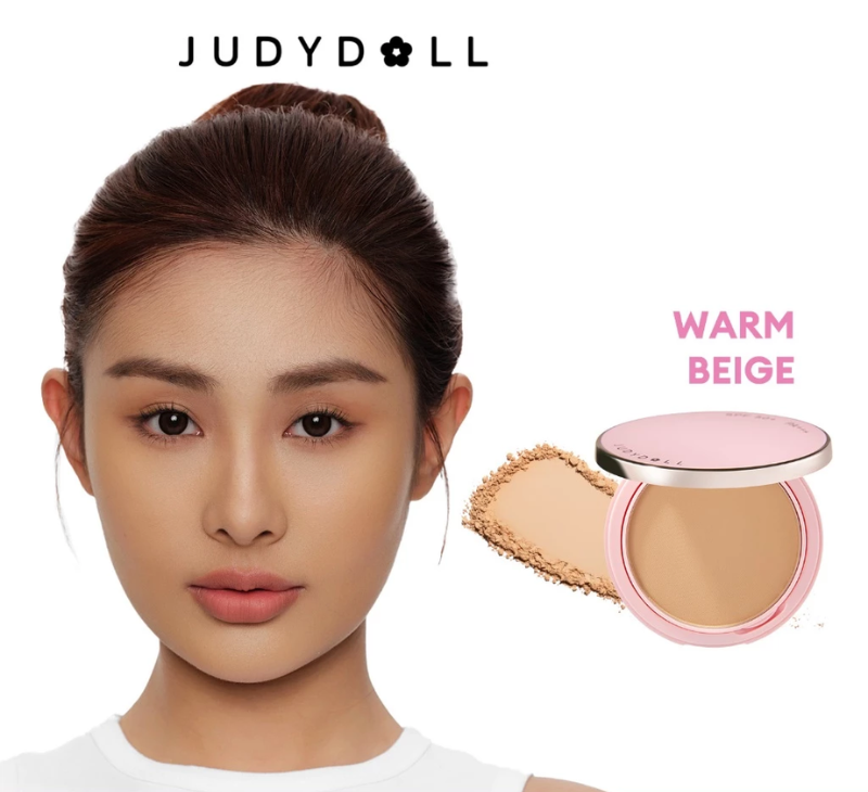 Judydoll Pink Skin Mattte 2-Way Cake    Warm Beige