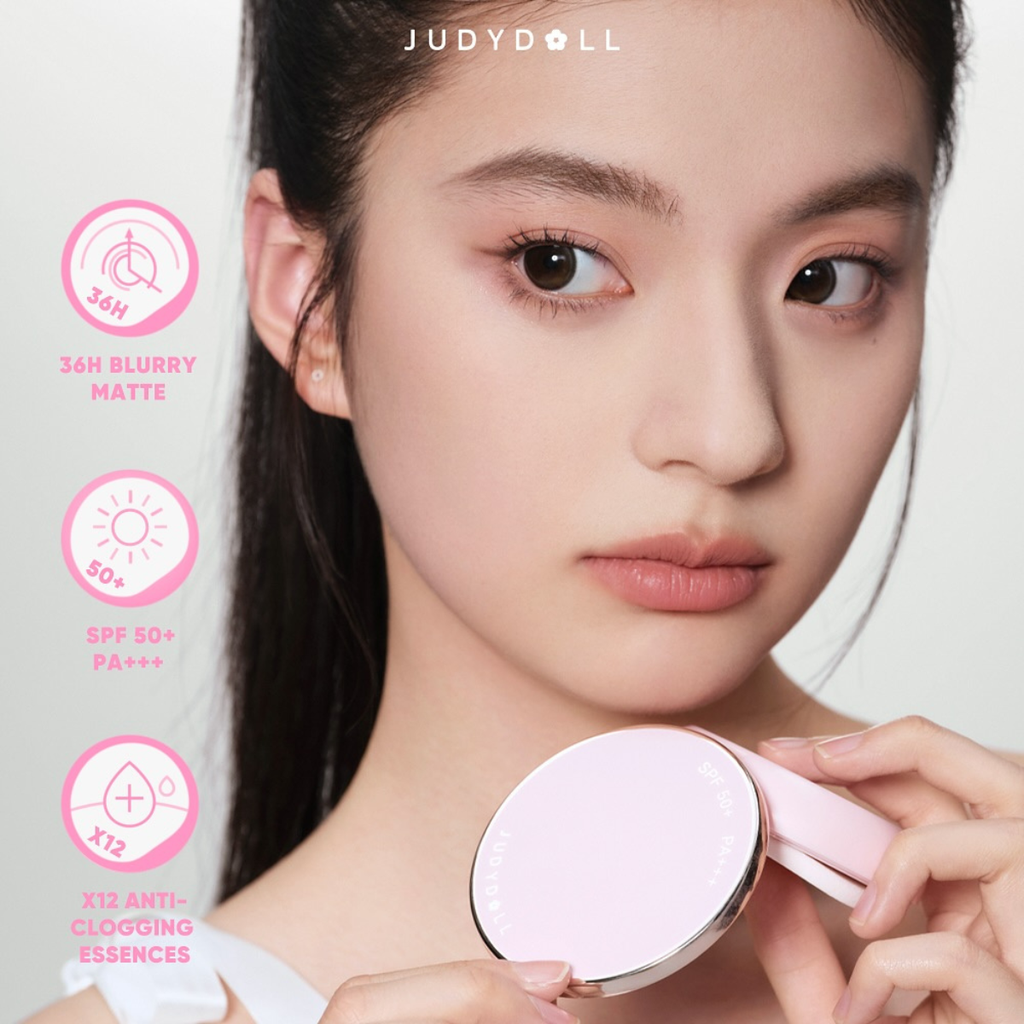 Judydoll Pink Skin Mattte 2-Way Cake    Warm Beige