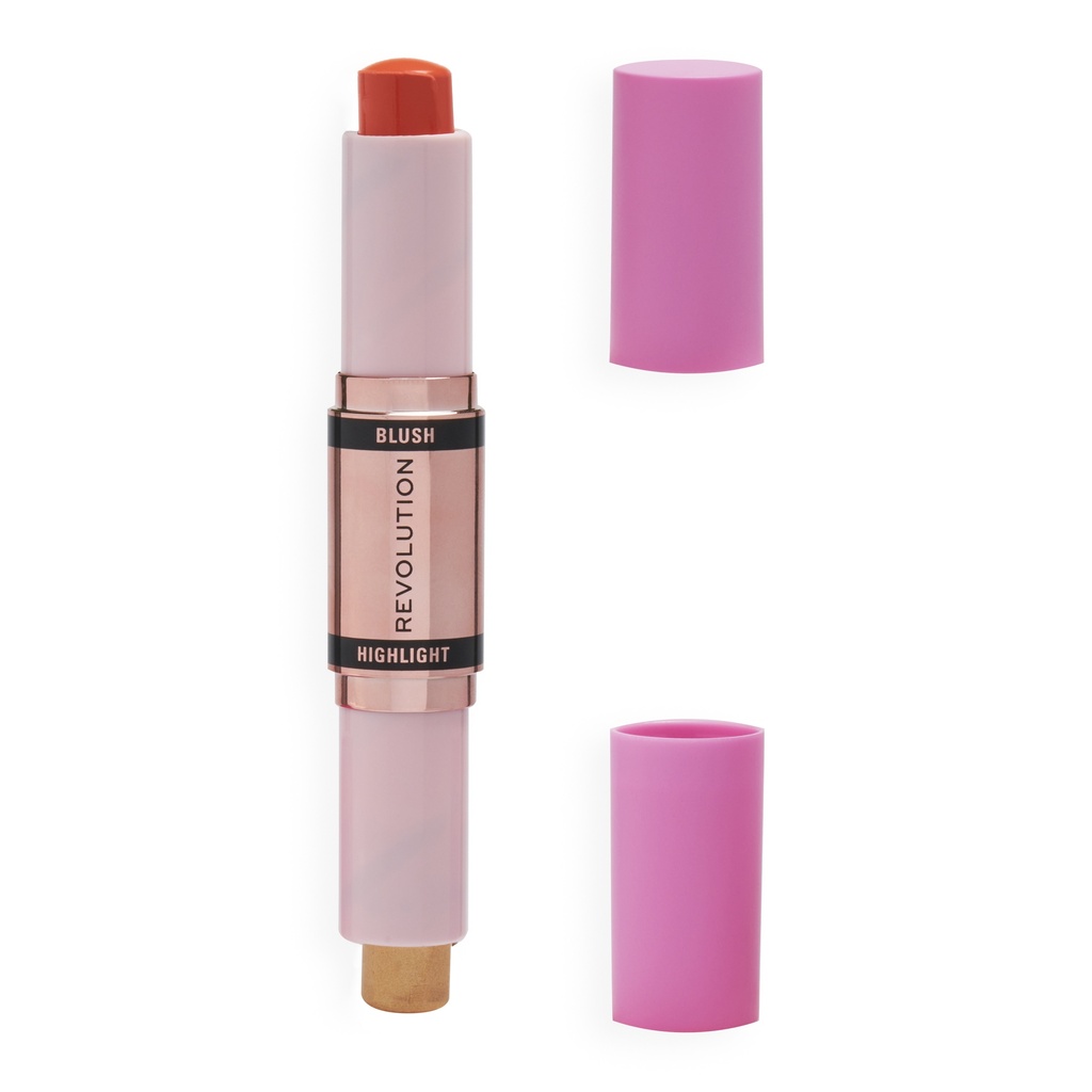 Revolution Blush & Highlight Stick Coral Dew