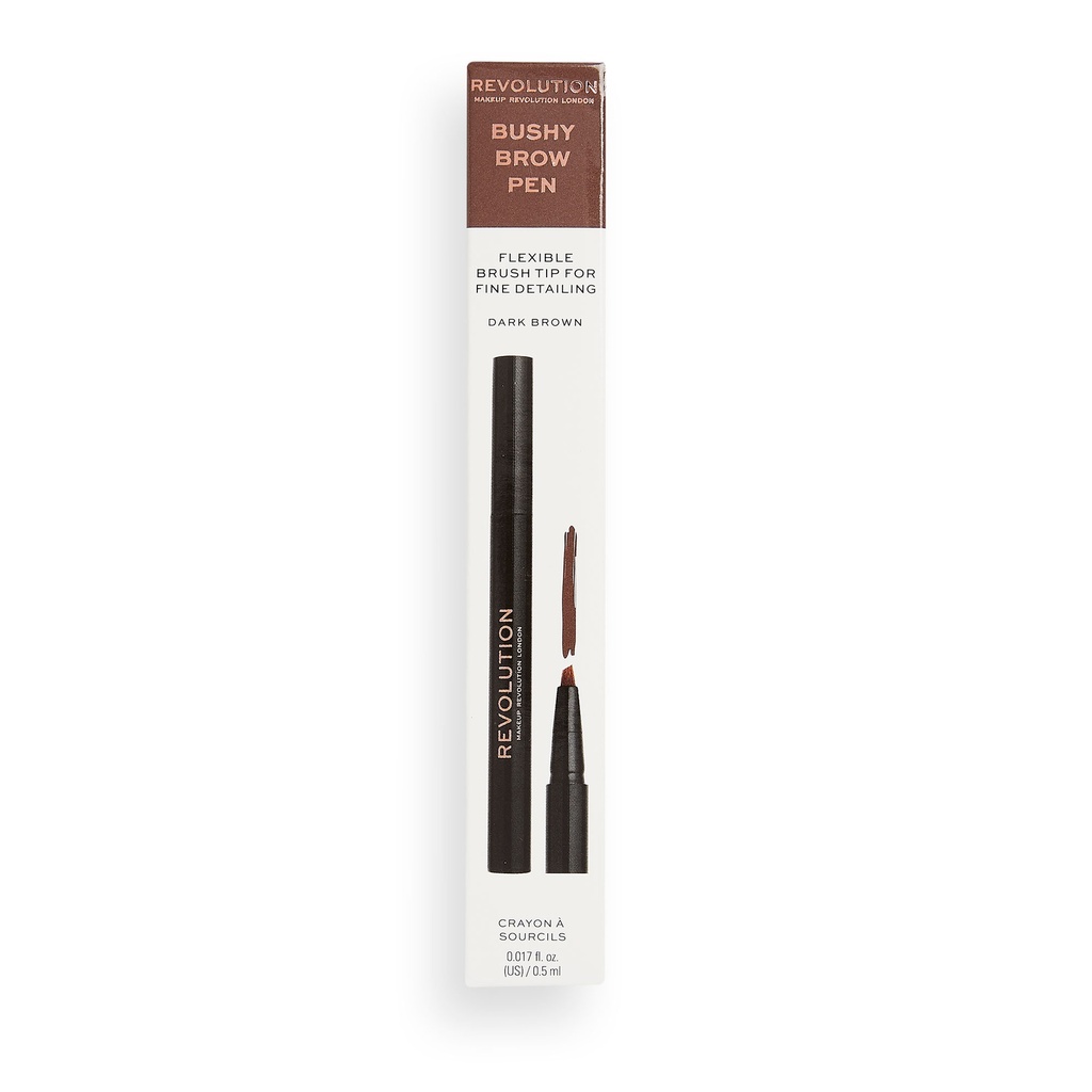 Revolution Bushy Brow Pen Dark Brown