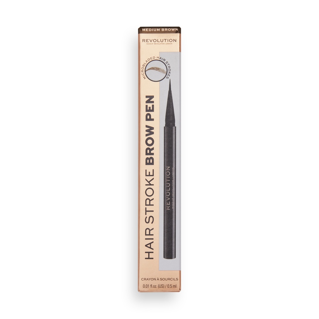 Revolution Hair Stroke Brow Pen Medium Brown 