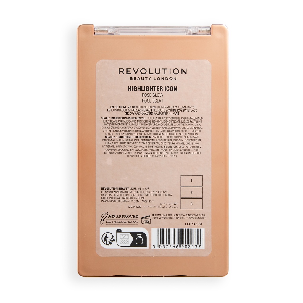 Revolution Highlight Icon Palette Rosy Gold Glow