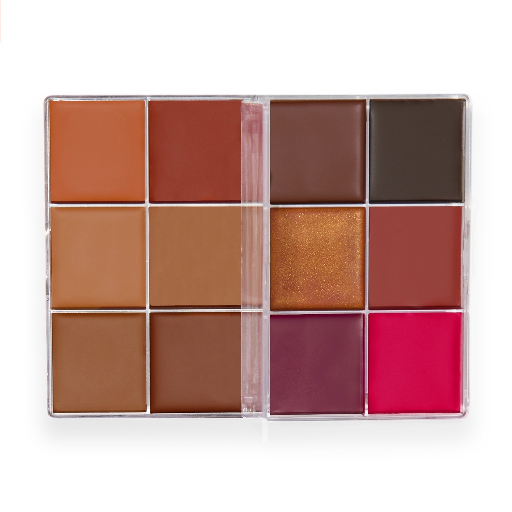 Revolution Everything Base Face Icon Complexion Palette Dark 