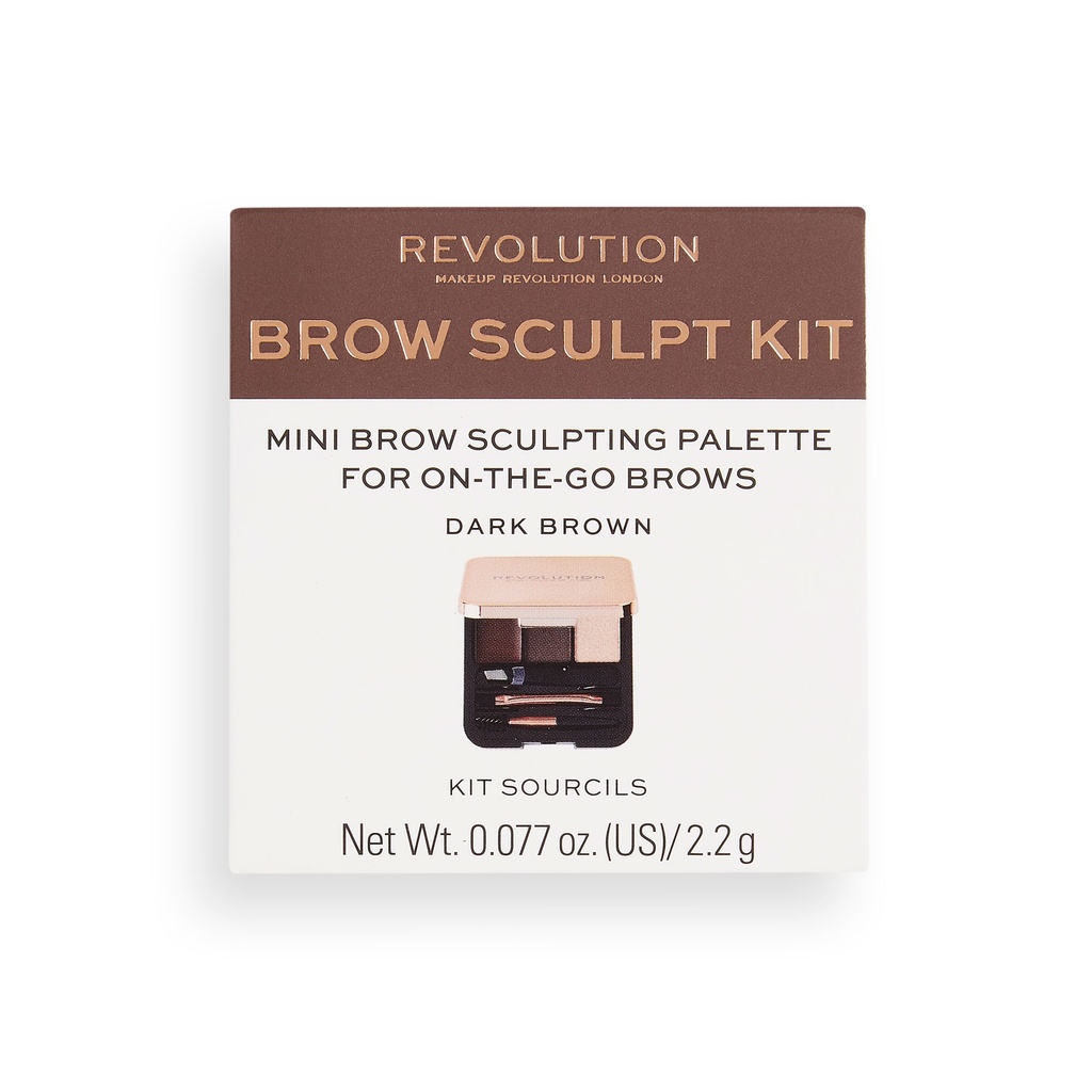 Revolution Brow Sculpt Kit Dark Brown