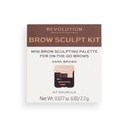 Revolution Brow Sculpt Kit Dark Brown