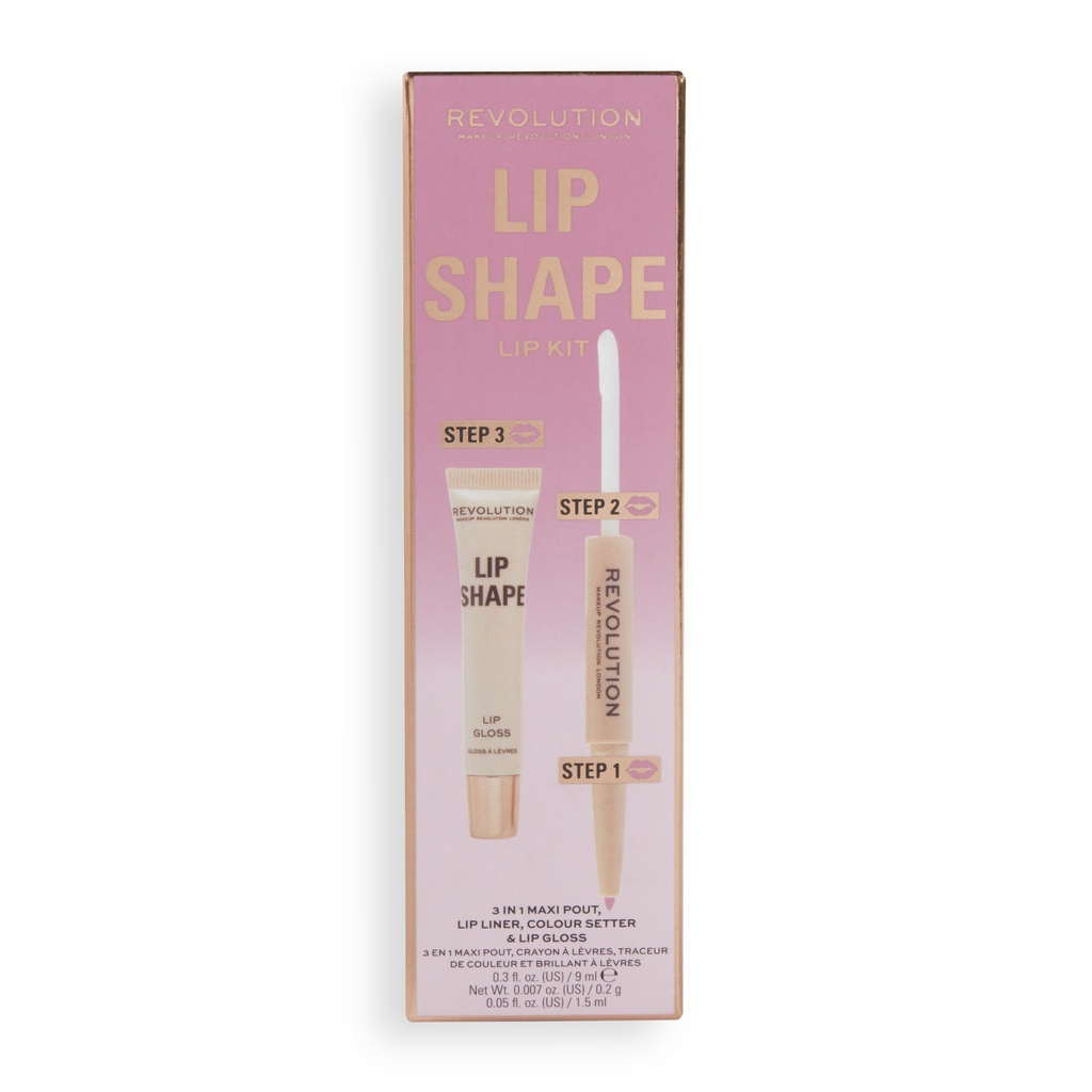 Revolution Lip Shape Kit Pink Nude
