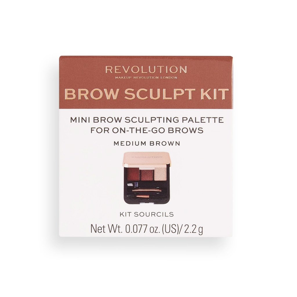 Revolution Brow Sculpt Kit Medium Brown