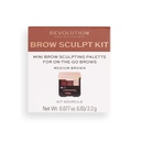 Revolution Brow Sculpt Kit Medium Brown