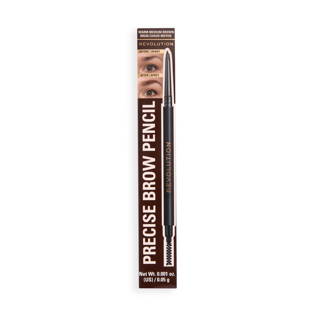 Revolution Precise Brow Pencil Warm Medium Brown