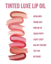 Beauty Creations Tinted Luxe Lip Oil "Red My Fortune"