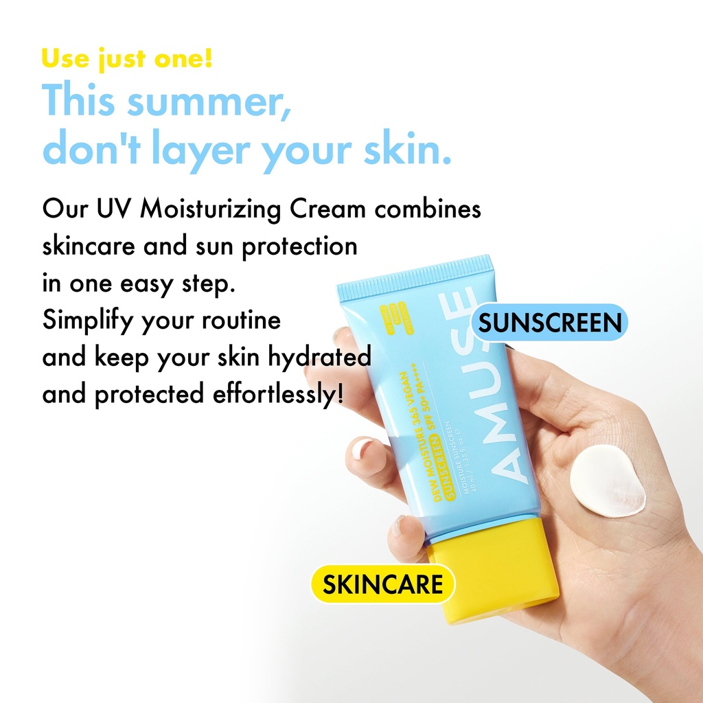 [Amuse] Dew Moisture 365 Vegan Sunscreen Spf 50+ Pa++++