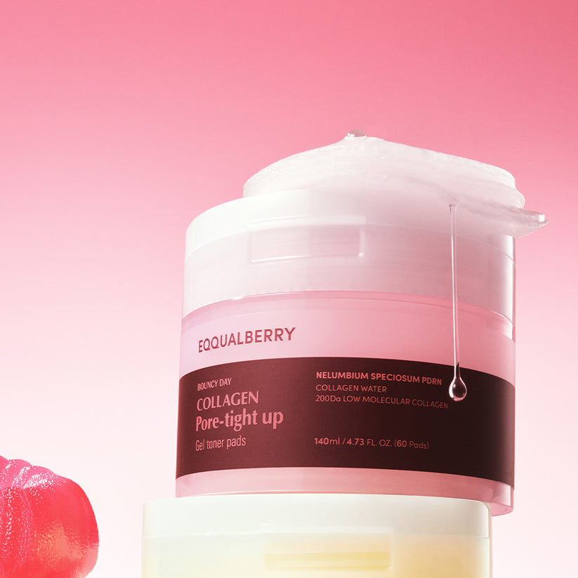 [Eqqualberry] Collagen Pore-Tight Up Gel Toner Pads 140Ml | 60Pads