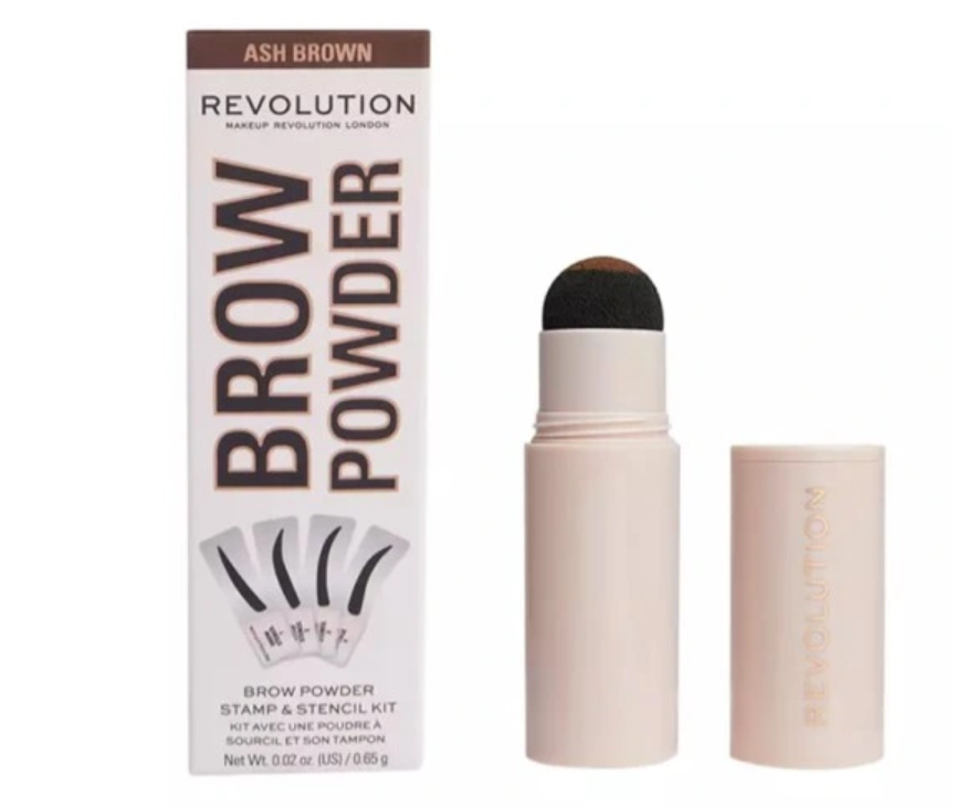 Revolution Brow Powder Stamp & Stencil Kit Ash Brown