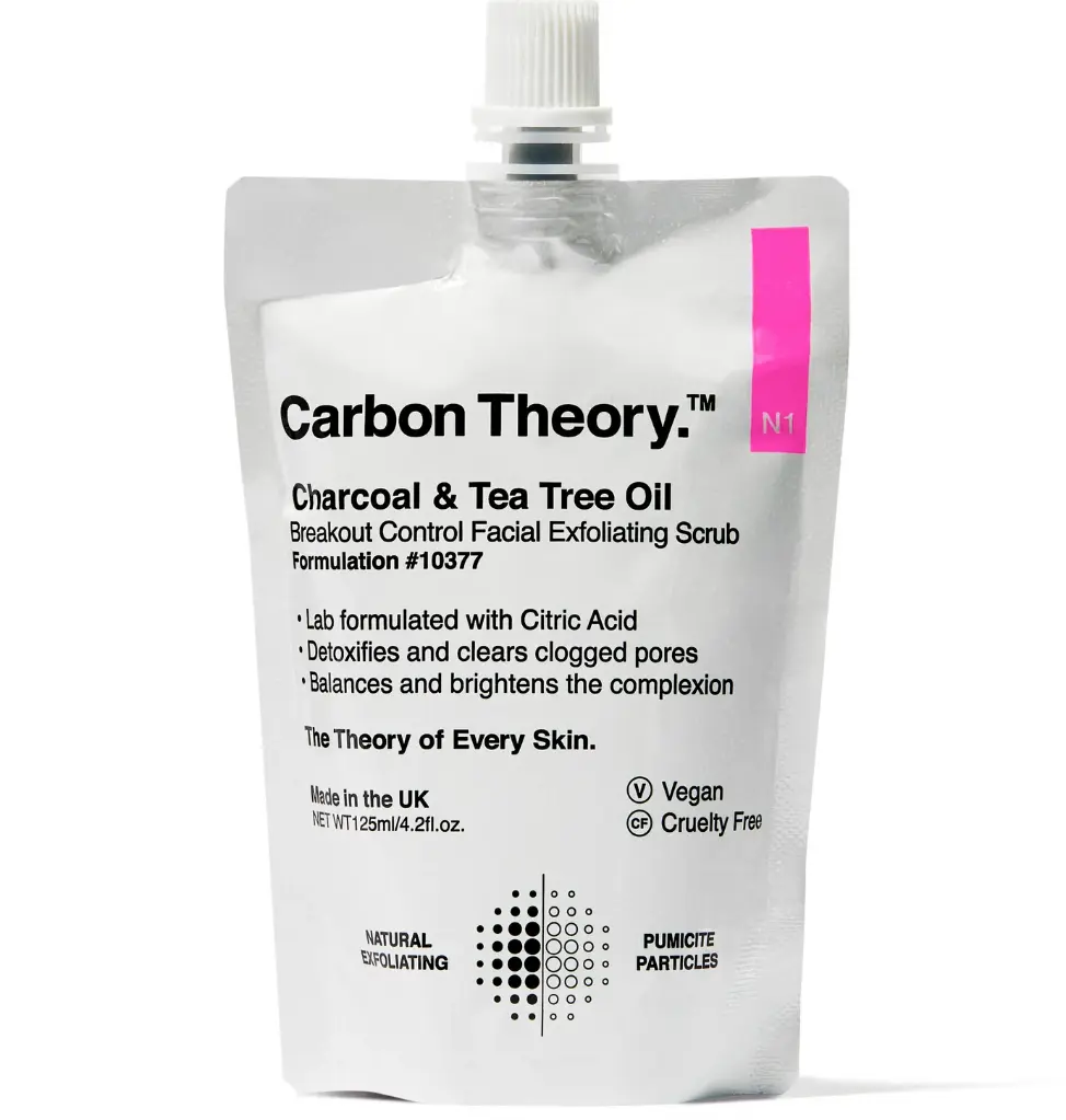Carbon Theory Charcoal & Tea Tree Oil Breakout Control Facial Exfoliating Scrub