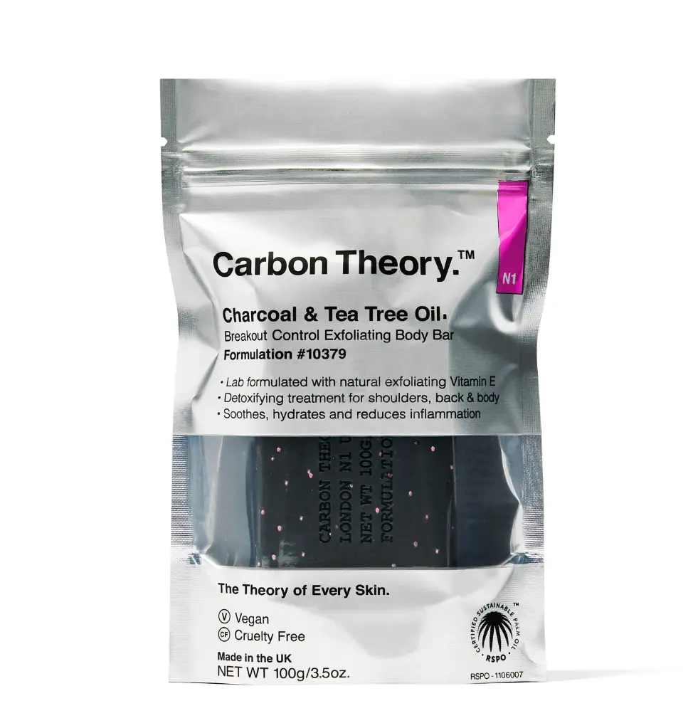 Carbon Theory Charcoal & Tea Tree Oil Breakout Control Exfoliating Body Bar 