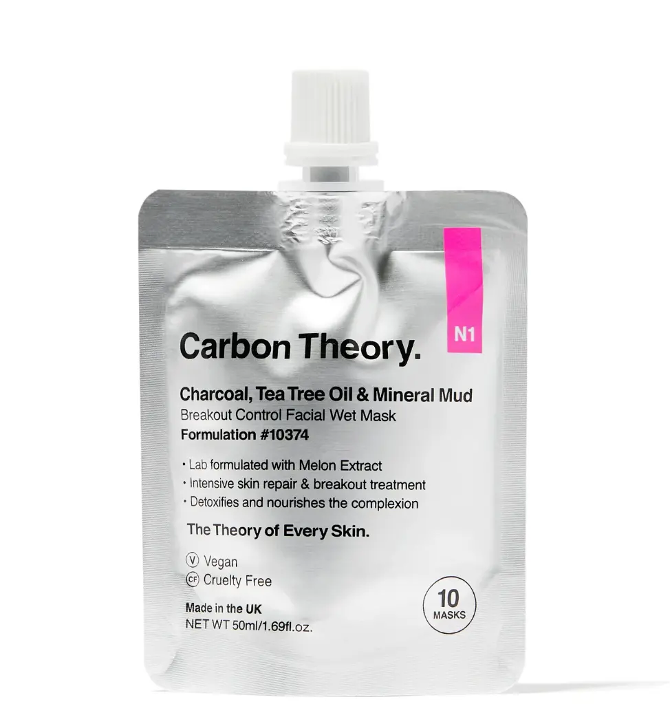 Carbon Theory Charcoal, Tea Tree Oil & Mineral Mud Breakout Control Facial Wet Mask