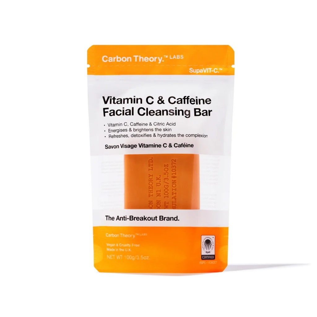 Carbon Theory Vitamin C & Caffeine Facial Cleansing Bar 100g