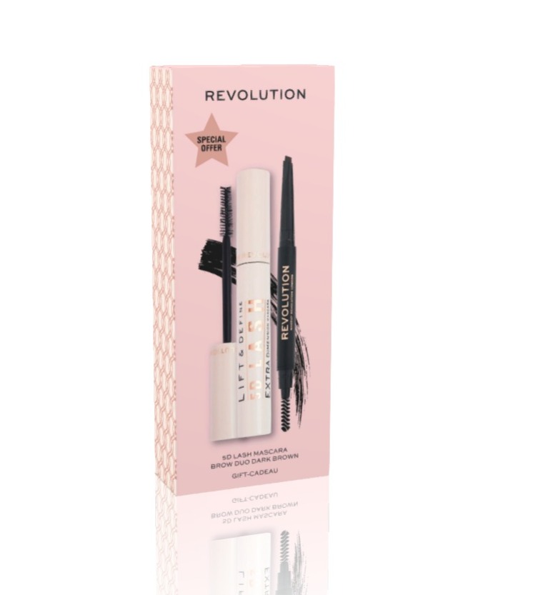 Revolution 5D Lash Mascara & Duo Brow Dark Brown