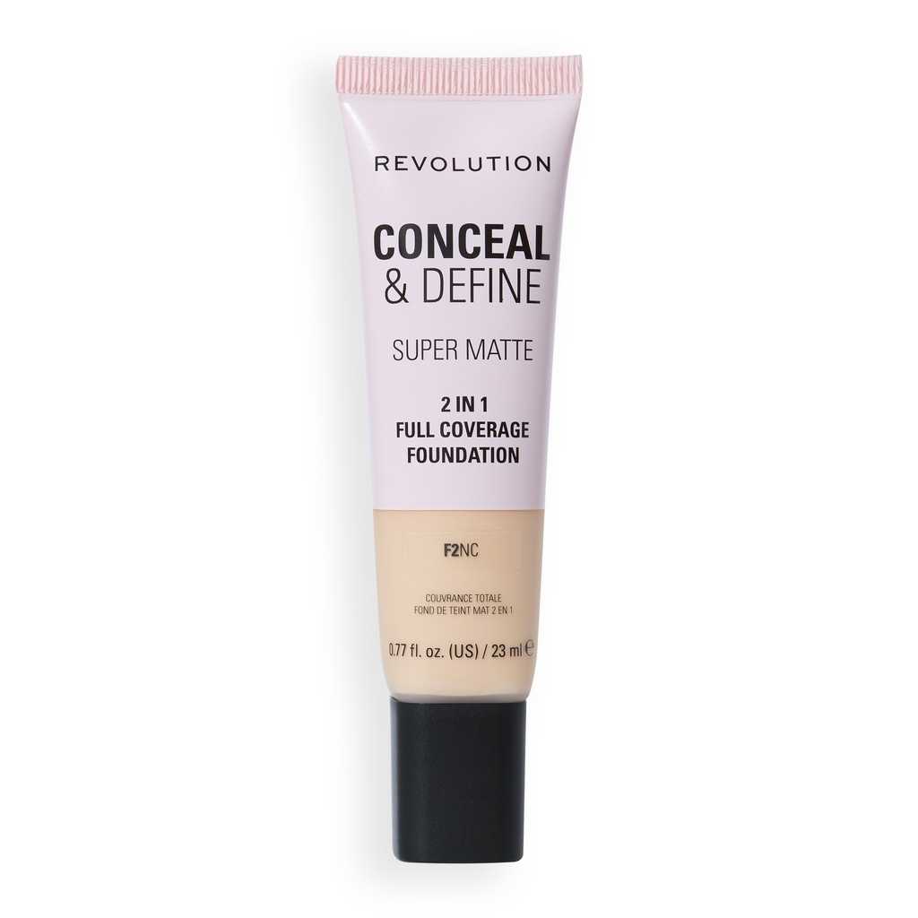 Revolution Conceal & Define Full Cover Tube Foundation F2NC