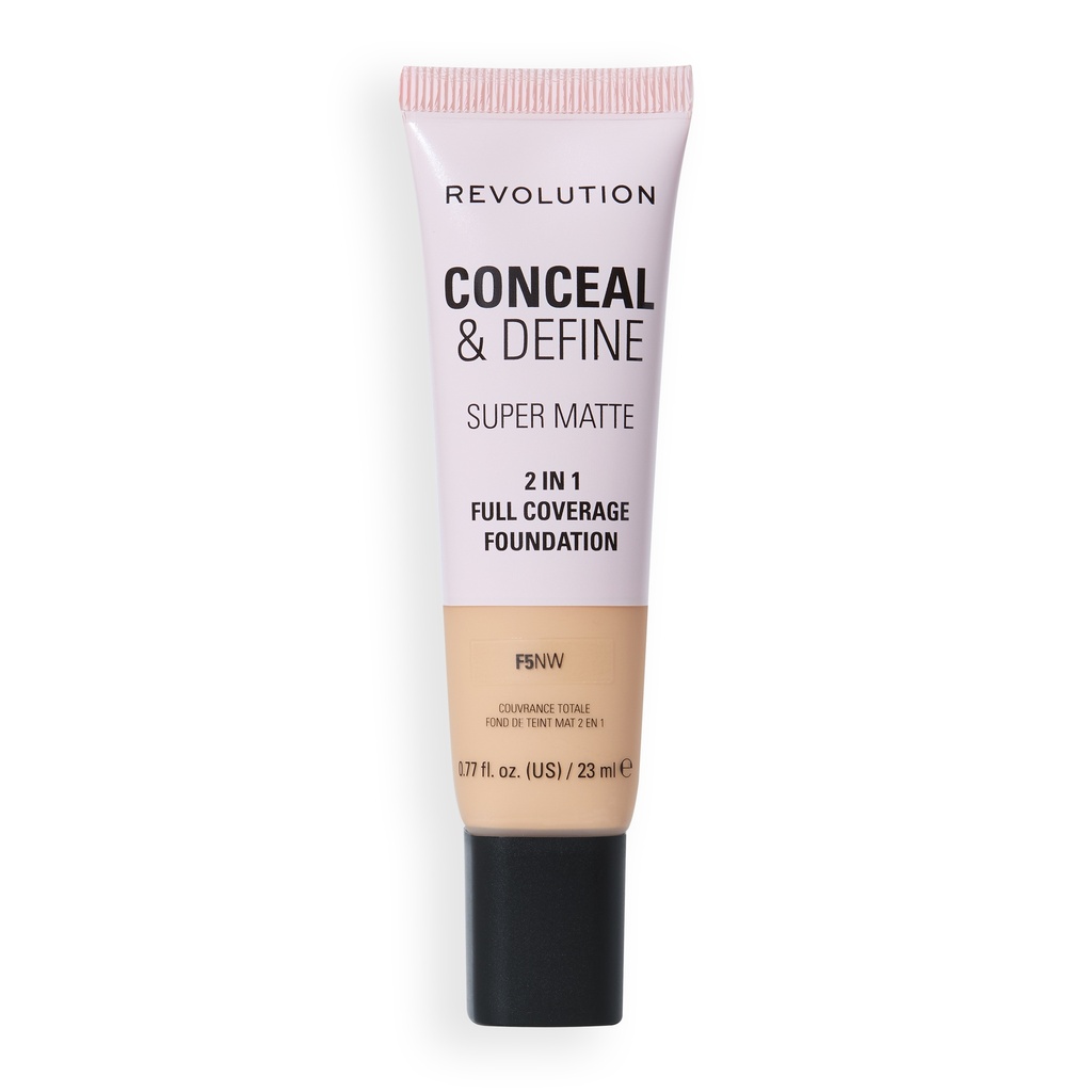 Revolution Conceal & Define Full Cover Tube Foundation F5NW