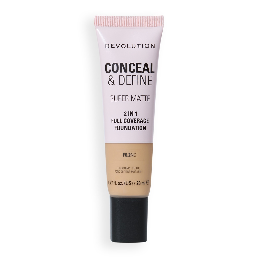 Revolution Conceal & Define Full Cover Tube Foundation F6.2NC