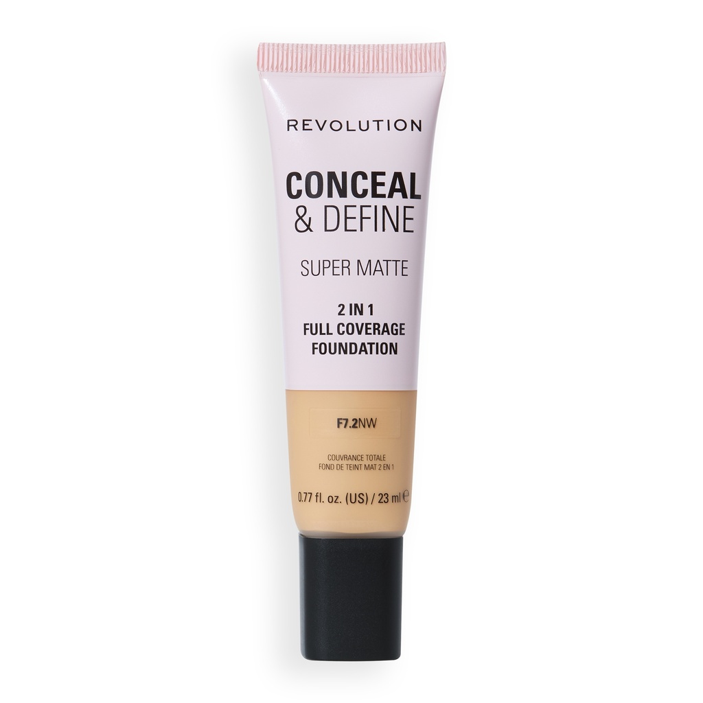 Revolution Conceal & Define Full Cover Tube Foundation F7.2NW