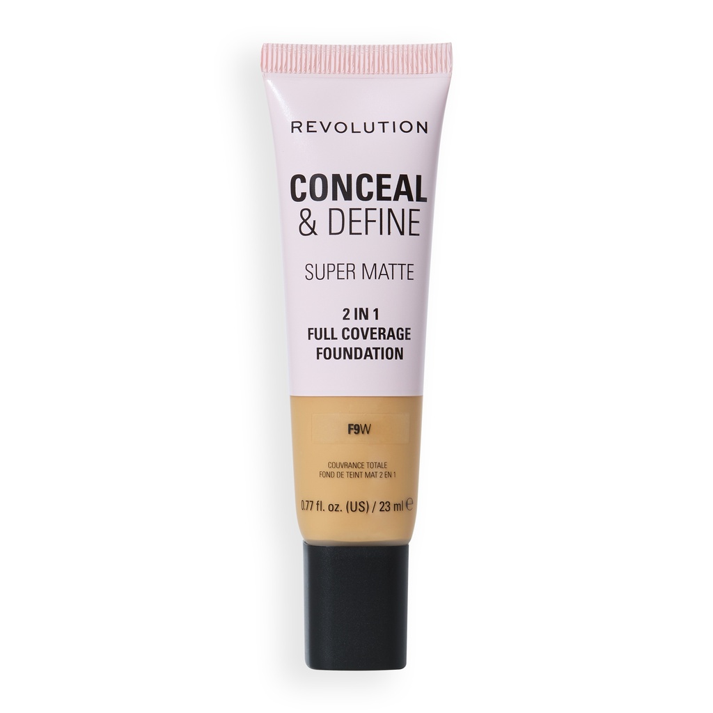 Revolution Conceal & Define Full Cover Tube Foundation F9W