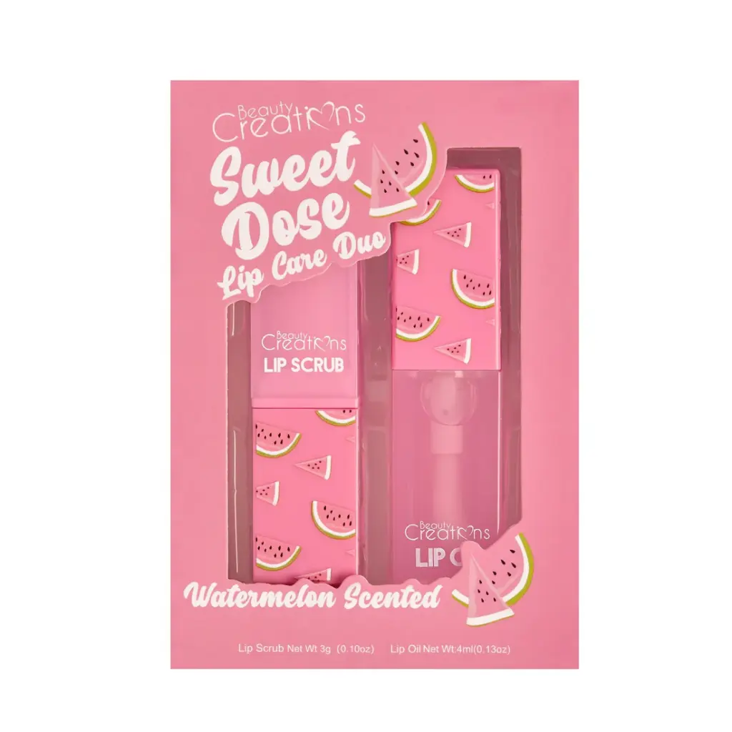 Beauty Creations Lip Oil & Lip Scrubs Duo-Watermelon