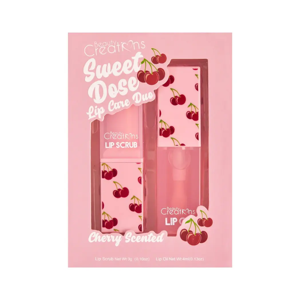 Beauty Creations Lip Oil & Lip Scrubs Duo-Cherry