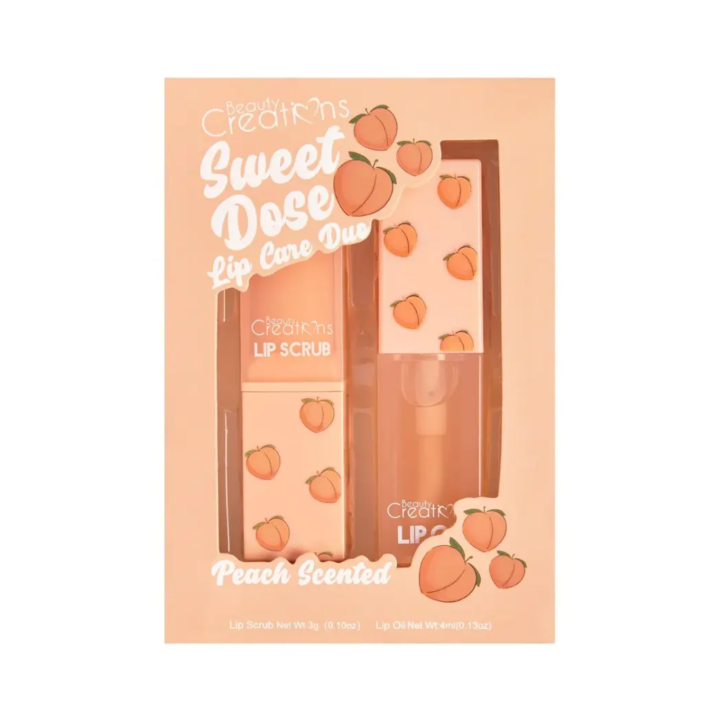 Beauty Creations Lip Oil & Lip Scrubs Duo-Peach