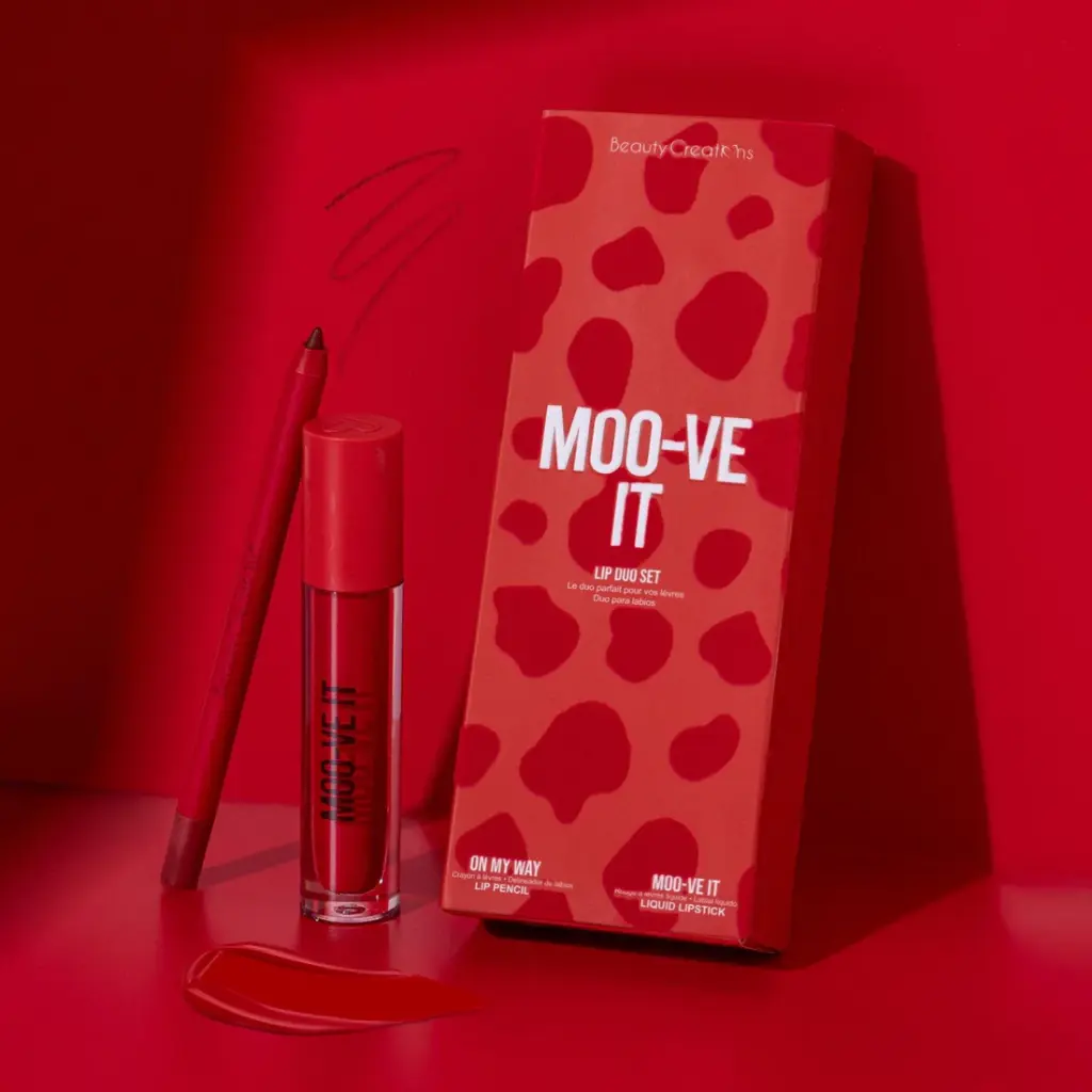 Beauty Creations Lip Duo Lip Pencil +Lip Gloss  -Moo-Ve It