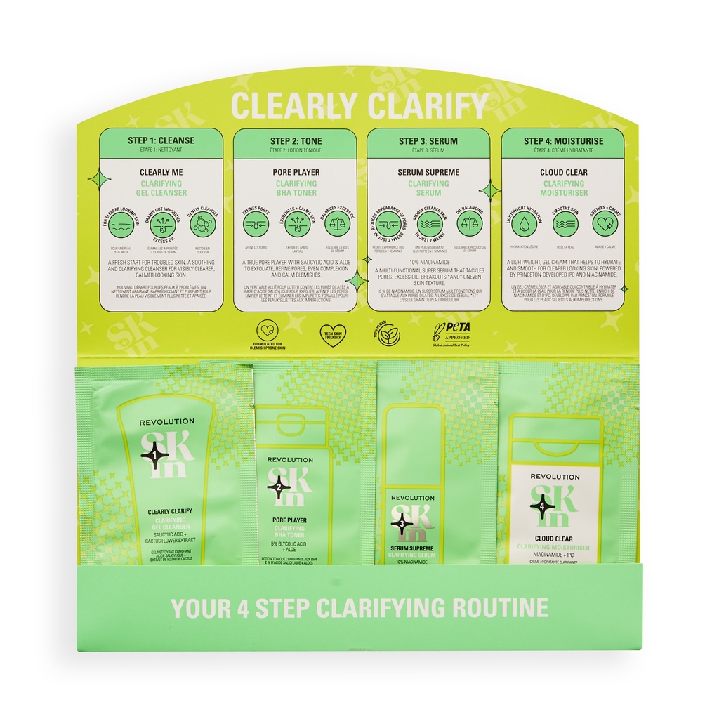 [400147] Revolution Skin Clearly Clarify Routine Sachet Sample (GWP)
