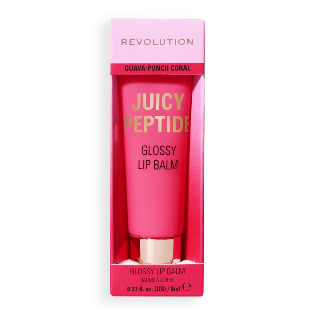 Revolution Juicy Peptide Lip Balm Guava Rum Punch Coral