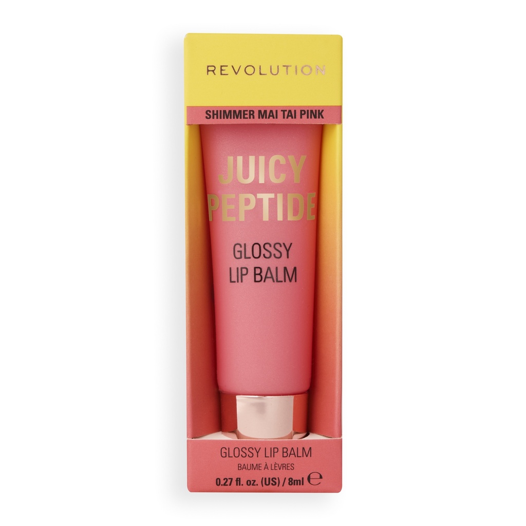 Revolution Juicy Peptide Lip Balm Shimmer Mai Tai Pink