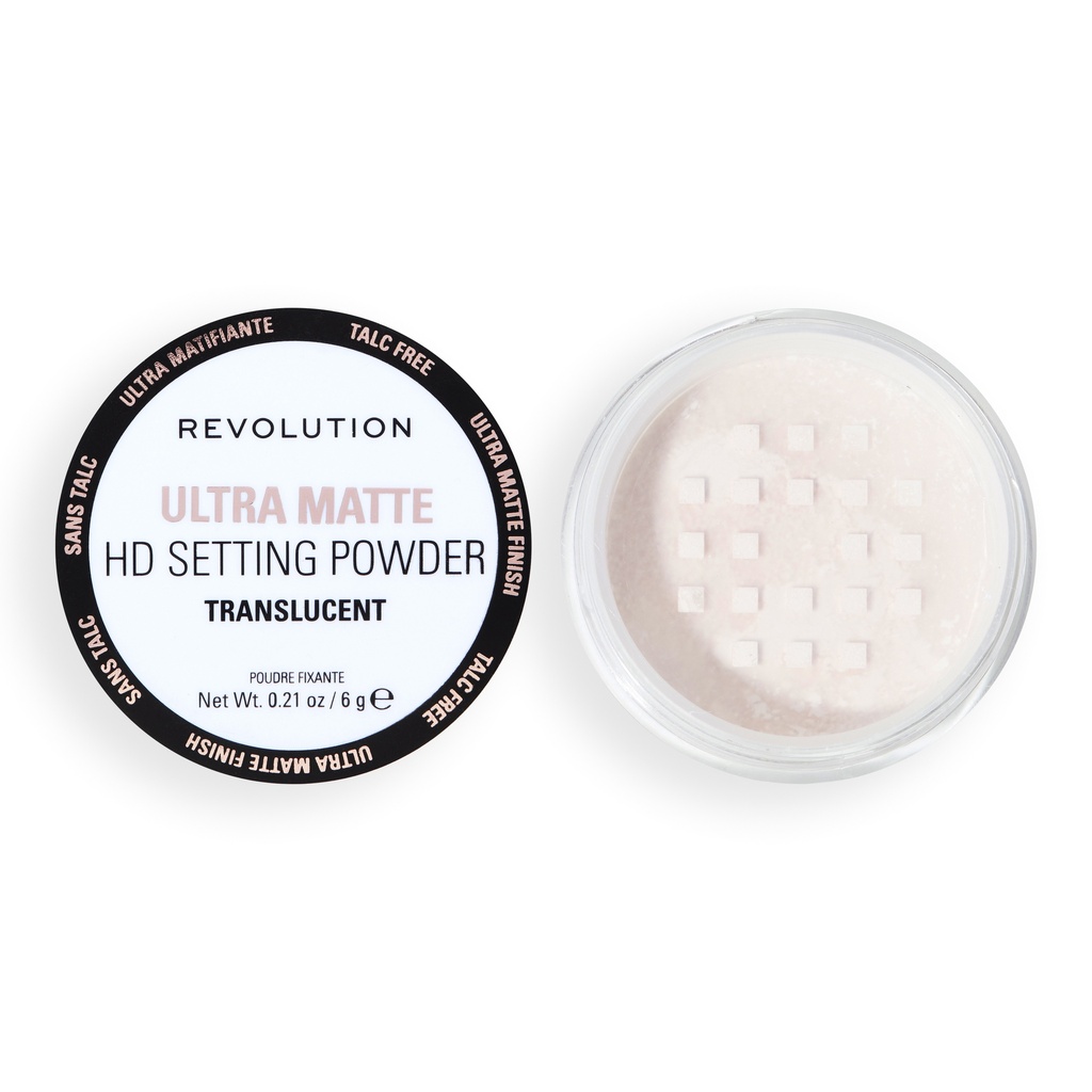 Revolution Ultra Velvet HD Matte Loose Setting Powder Talc Free Translucent