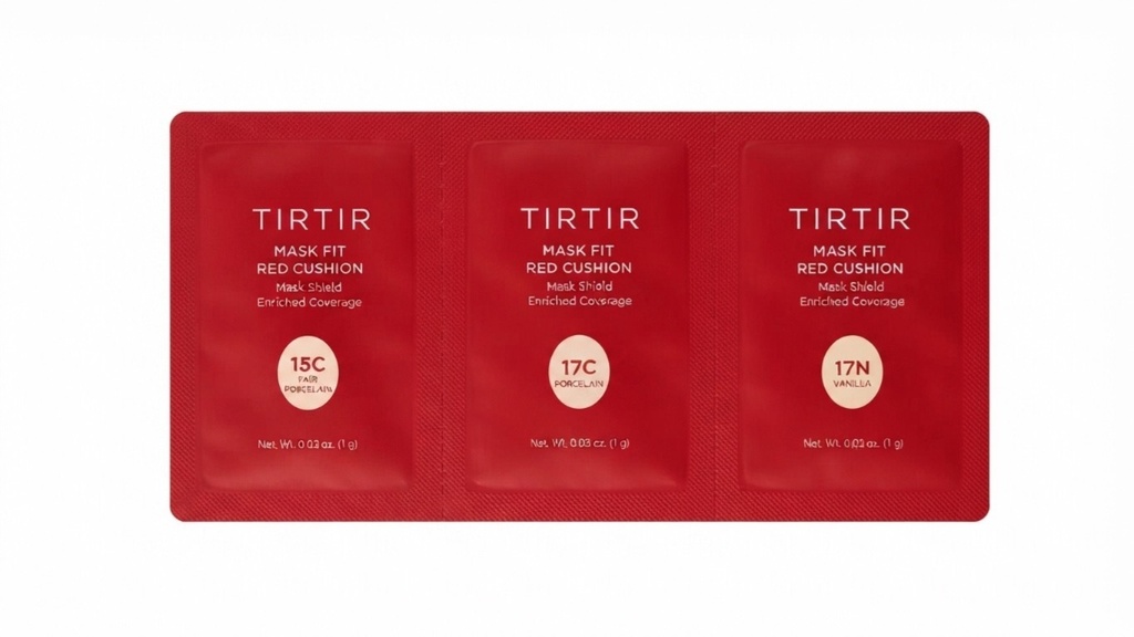 TIRTIR MASK FIT RED CUSHION 3 SHADE TRIAL KIT 1g*3EA(15C, 17C, 17N)