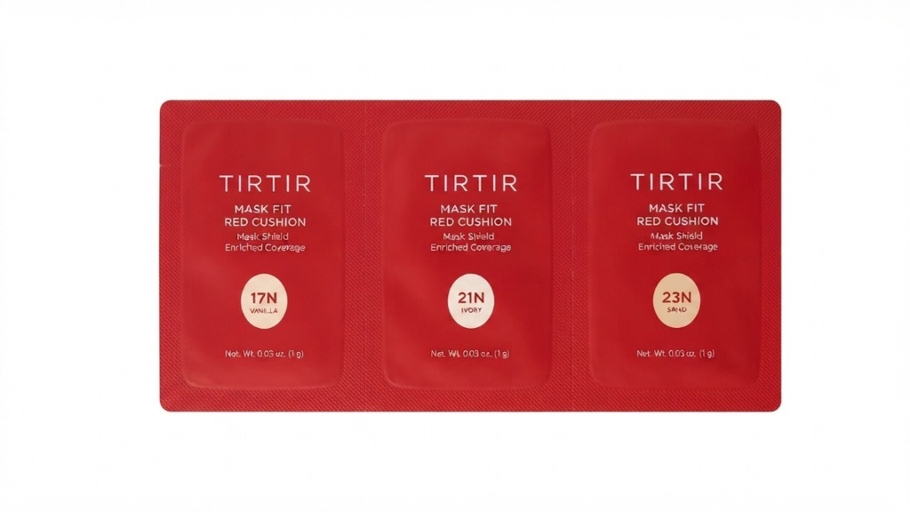 TIRTIR MASK FIT RED CUSHION 3 SHADE TRIAL KIT 1g*3EA(17N, 21N, 23N)
