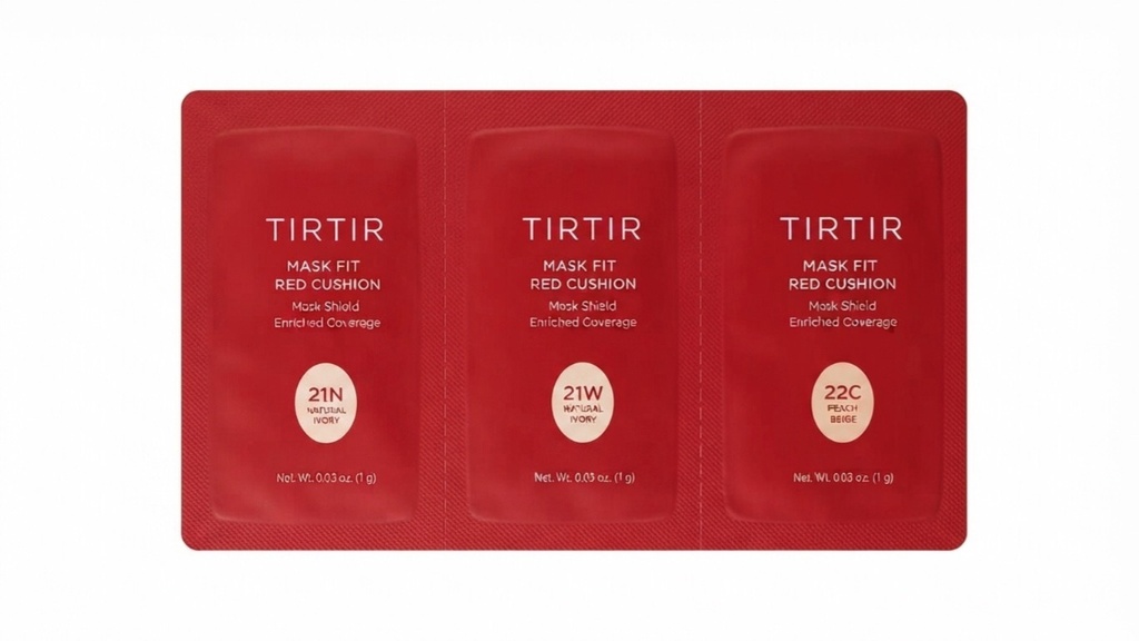 TIRTIR MASK FIT RED CUSHION 3 SHADE TRIAL KIT 1g*3EA(21N, 21W, 22C)