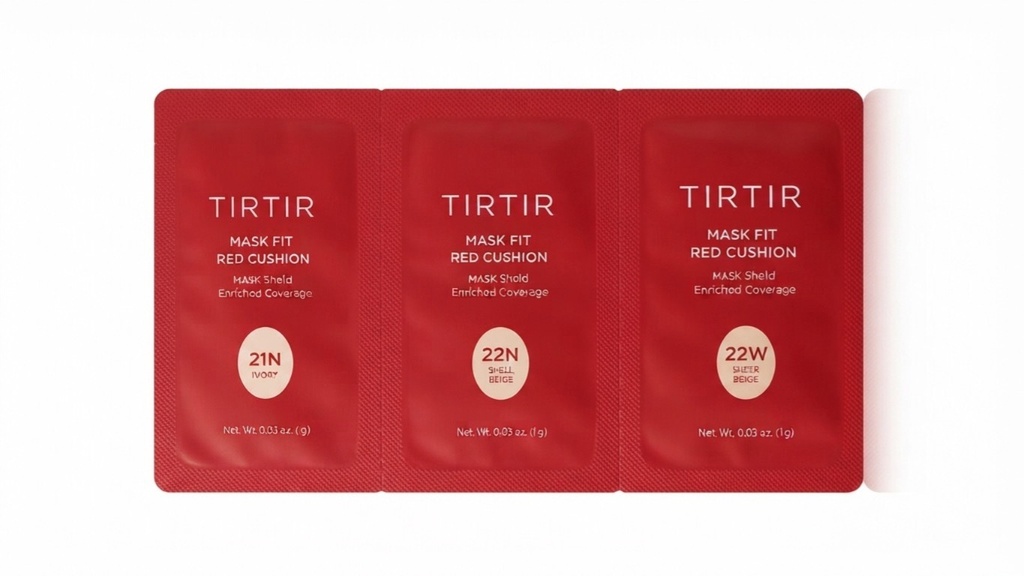 TIRTIR MASK FIT RED CUSHION 3 SHADE TRIAL KIT 1g*3EA(21N, 22N, 22W)