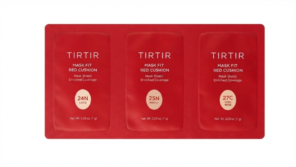 TIRTIR MASK FIT RED CUSHION 3 SHADE TRIAL KIT 1g*3EA(24N, 25N, 27C)
