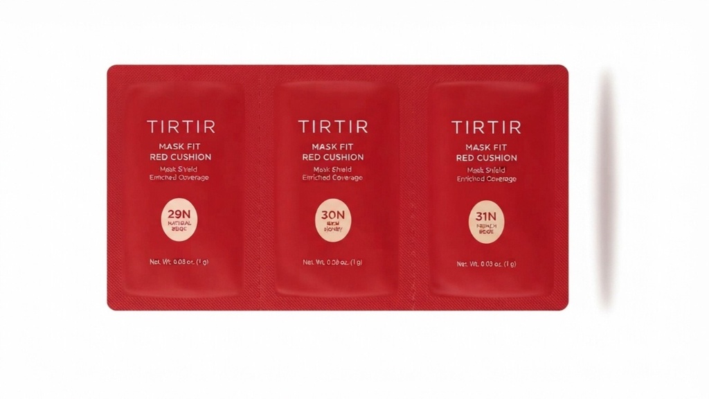 TIRTIR MASK FIT RED CUSHION 3 SHADE TRIAL KIT 1g*3EA(29N, 30N, 31N)
