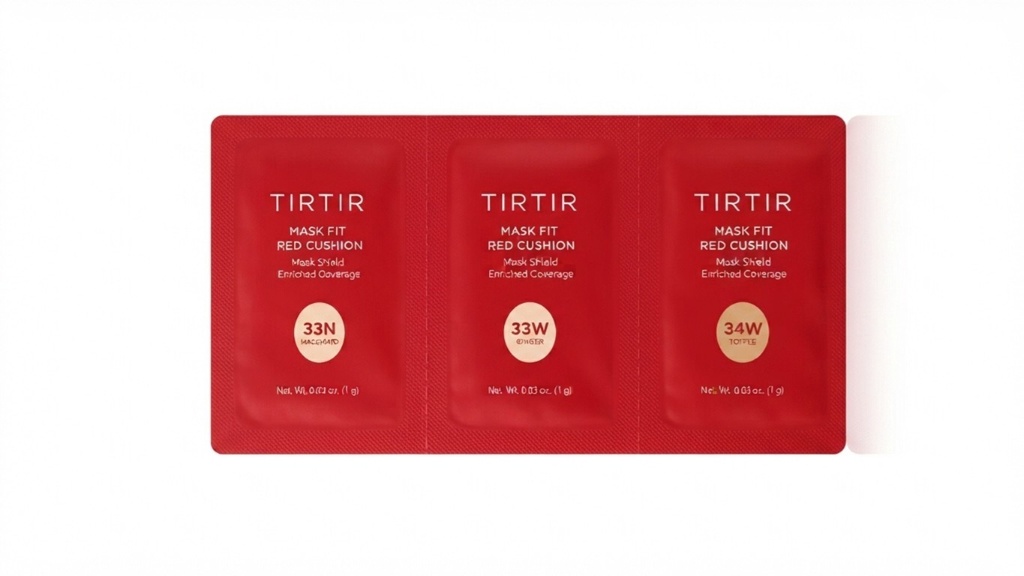 TIRTIR MASK FIT RED CUSHION 3 SHADE TRIAL KIT 1g*3EA(33N, 33W, 34W)