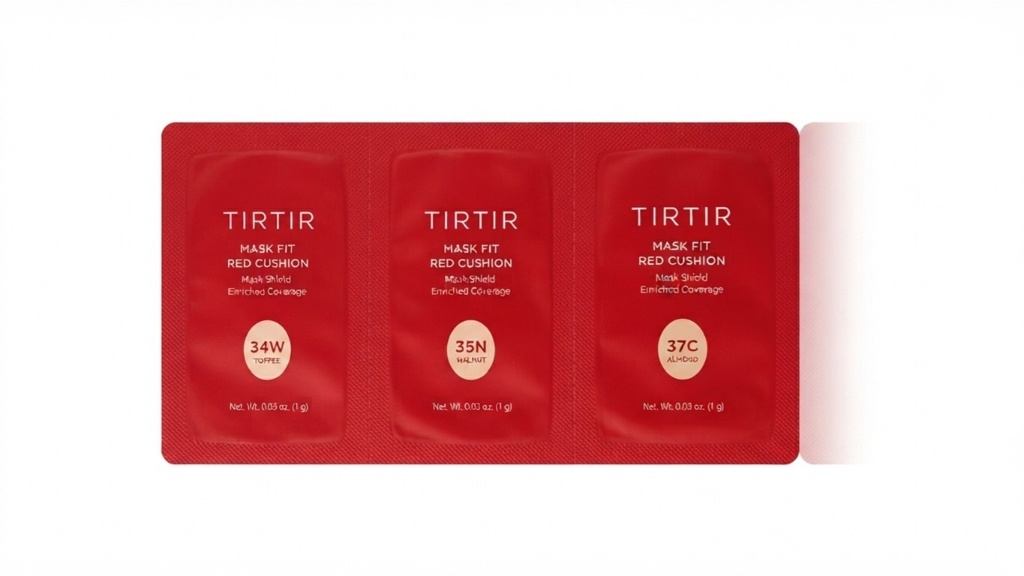 TIRTIR MASK FIT RED CUSHION 3 SHADE TRIAL KIT 1g*3EA(34W, 35N, 37C)