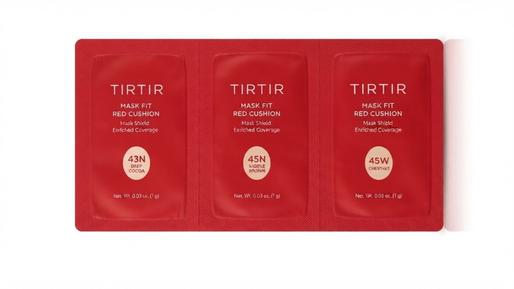 TIRTIR MASK FIT RED CUSHION 3 SHADE TRIAL KIT 1g*3EA(43N, 45N, 45W)